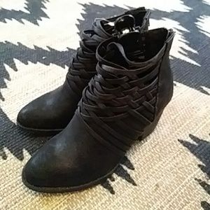Cage Style Black Booties